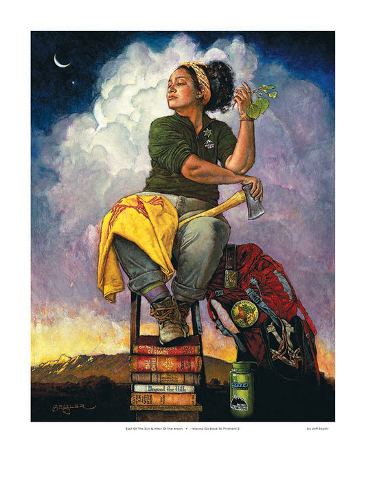 East Of The Sun & West Of The Moon, IWGBTP 2.  GICLEE Art Print signed and numbered, 22" x 17" by Jeff Segler. Original on display at the National Scouting Museum.